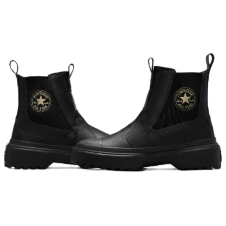 Converse Chuck Taylor All Star Lugged Chelsea Boot GS Triple Black Kinder-Sneaker A08453C