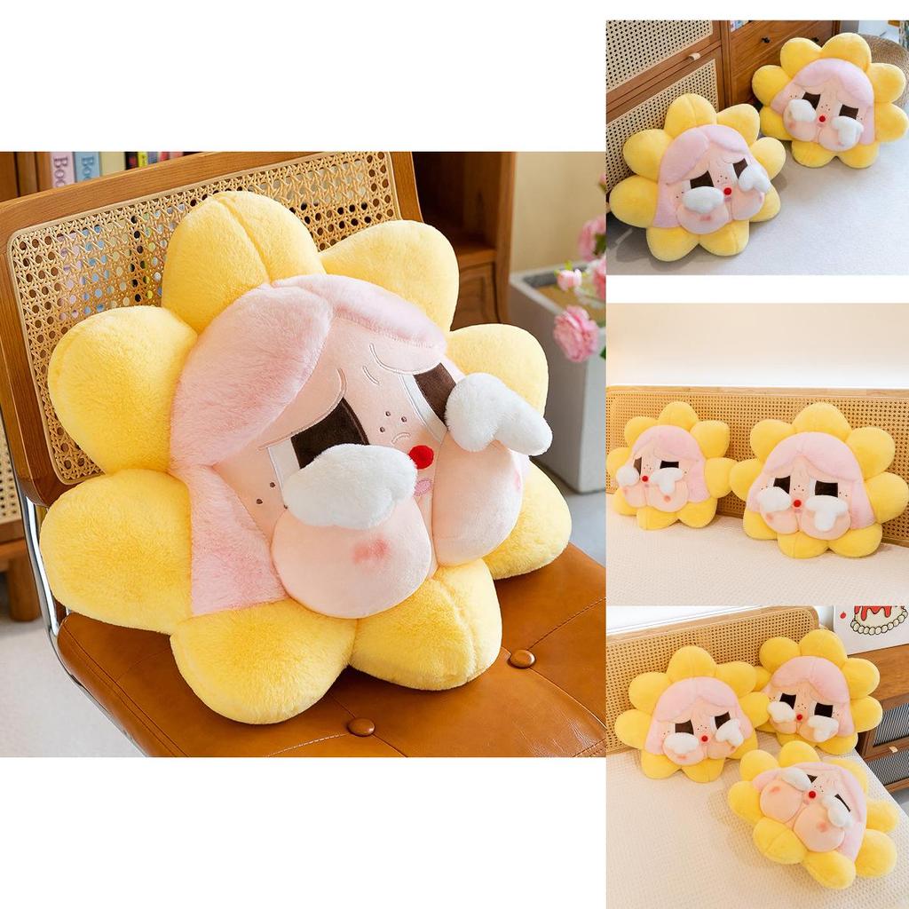 Flower Shy Girl Plush Pillow Super Soft For Living Room Hugging And Watching Tv**