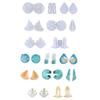 8Pcs Multiple Styles Earrings Silicone Mold Suitable for Epoxy Resin Diy Crafts Ornament Pendant Keychain Jewelry Making