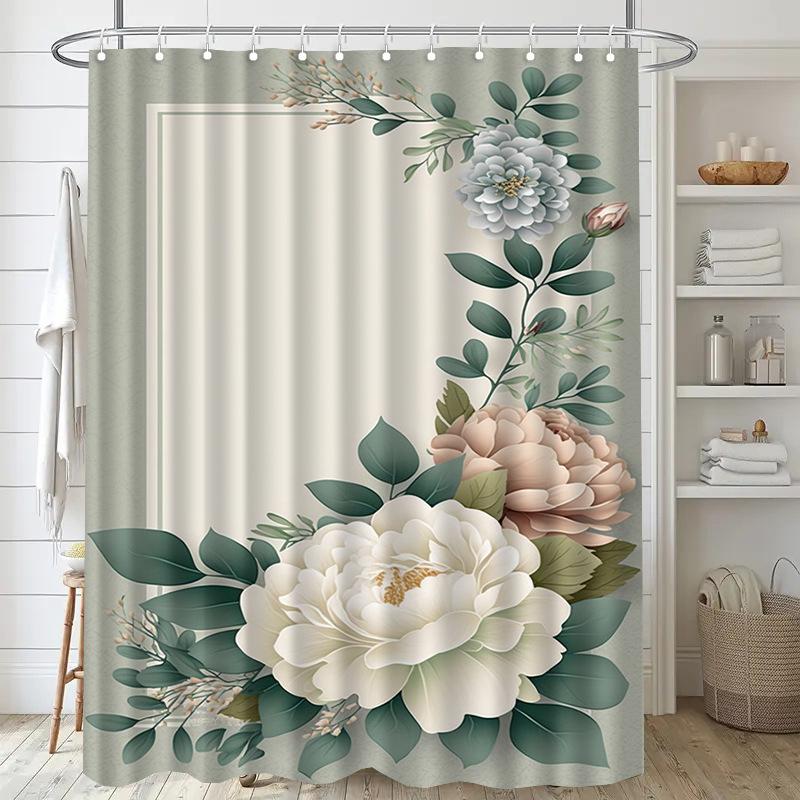 Halloween Ghosts Washable Dirt-Resistant Shower Curtain Shower Head Waterproof Polyester Bath Curtain For Home Decor Accessories