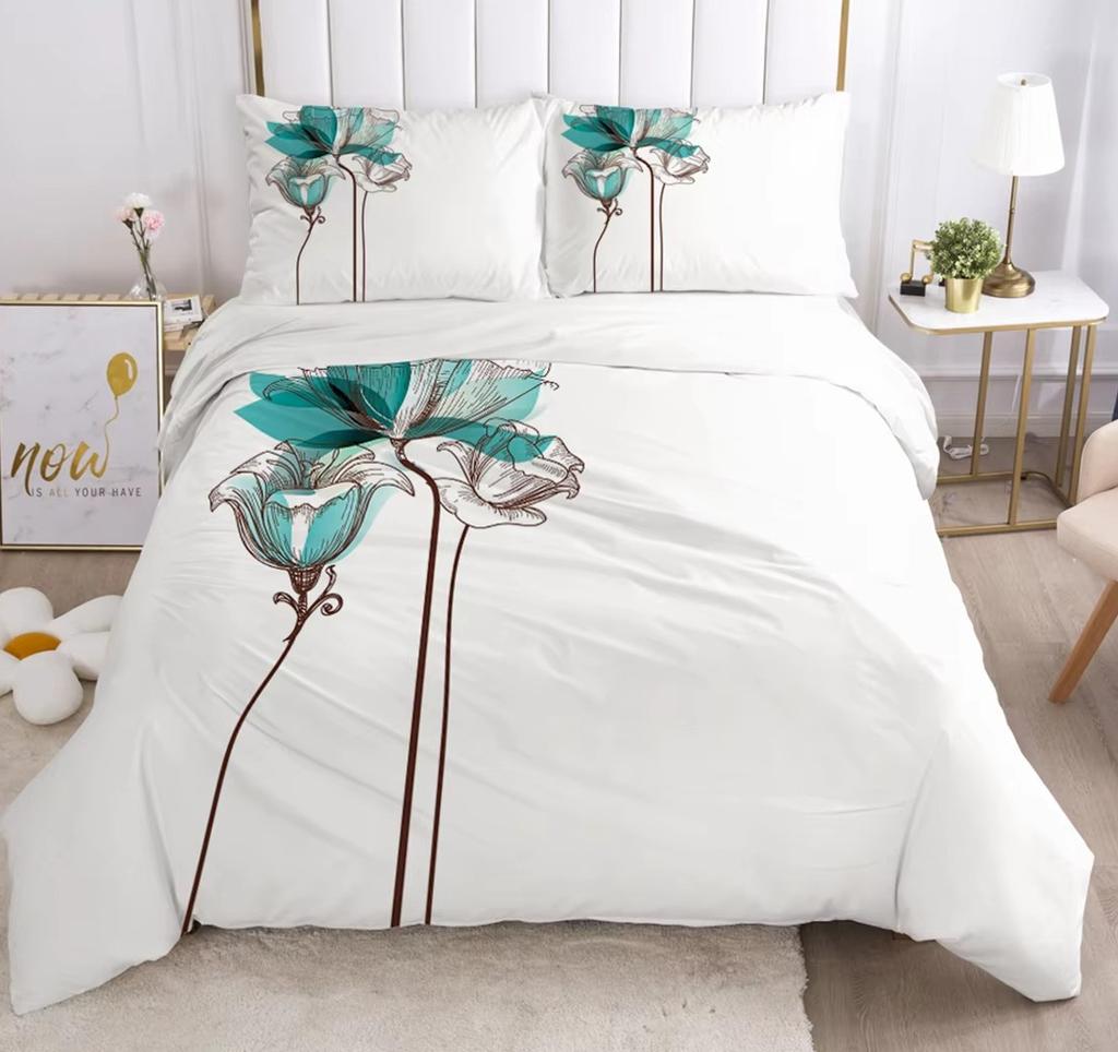 3D Gedruckter Bettbezug in HD-Qualität Queen King Size Heimdeko Bettwäsche-Set für Frauen Geschenk für Kollegen 3-teiliges Set mit 2 Kissenbezügen