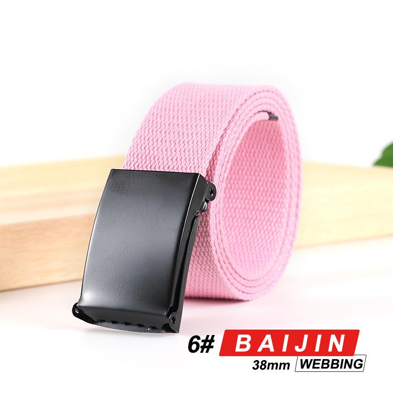 Canvas & Leather Multi-Color Casual Waist Belt - Stylish, Easy-to-Match Accessory for Students