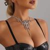 Choker Punk Spike Necklace with Cross Pendant Vintage for Men & Women Gothic Zircon