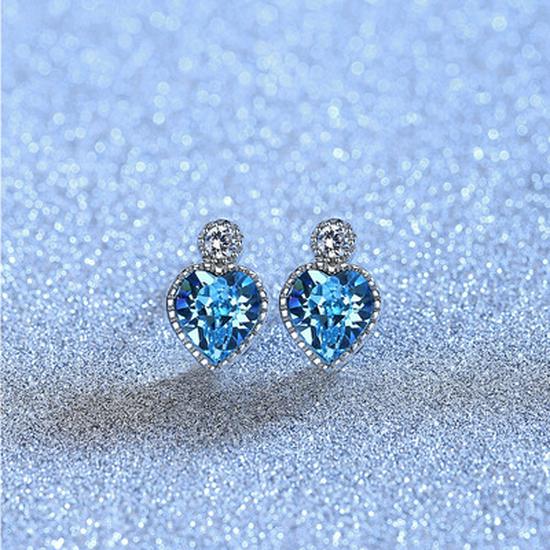 

Серебряный комплект украшений в форме сердца: Ожерелье, Браслет и Серьги - Женский Модный Дизайн Вечного Сердца