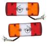 2-Pack Universal LED Tail Lights 24V Waterproof for Truck Trailer RV Camper Pickup Boat