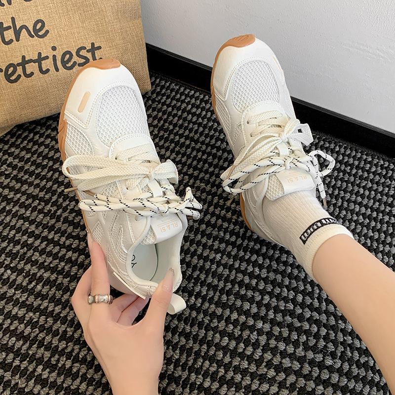 2025 summer Forrest Gump shoes women's breathable retro German training shoes mesh platform new casual versatile sports dad shoes