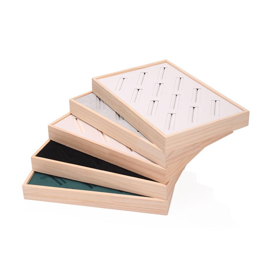 Fashion 12 Slots Bracelet Display Tray Wooden Ring Bangle Earrings Jewelry Storage Rack Holder Organizers Counter Showcase Props