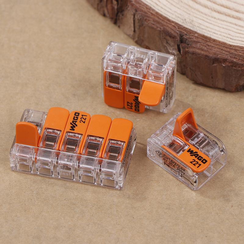 Original Wago Klemmenblock 221-412 221-413 221-415 221-2411 221-612 221-613 221-615 221-482 221-483 221-485 Verdrahtungsverbinder