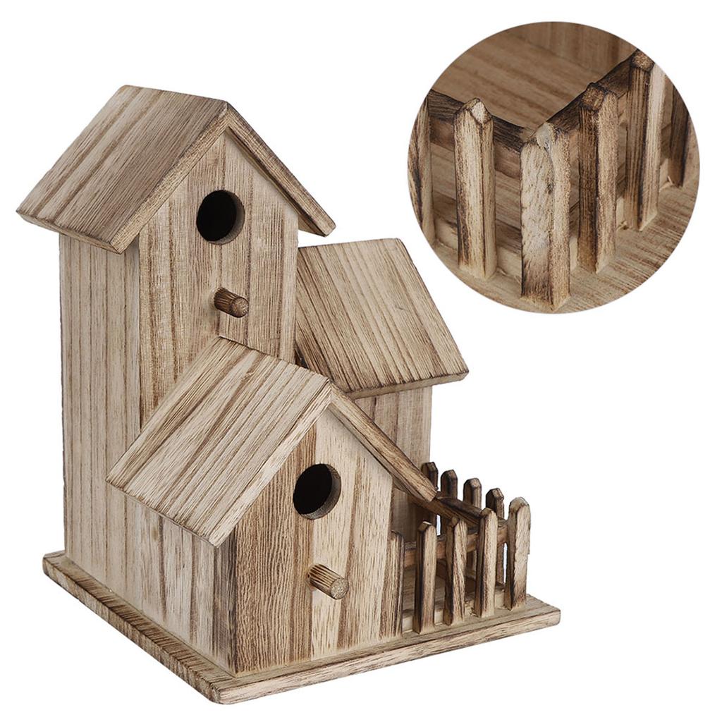 Wooden Birdhouse Small Outdoor Garden Bird Nesting Box Bird House Pet Supplies Decoration