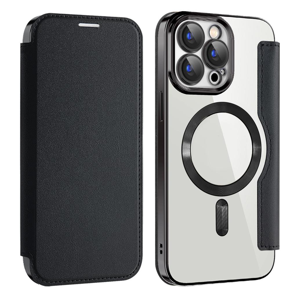 For iPhone 13 Pro Case Compatible with MagSafe RFID Blocking Card Holder Leather Phone Cover