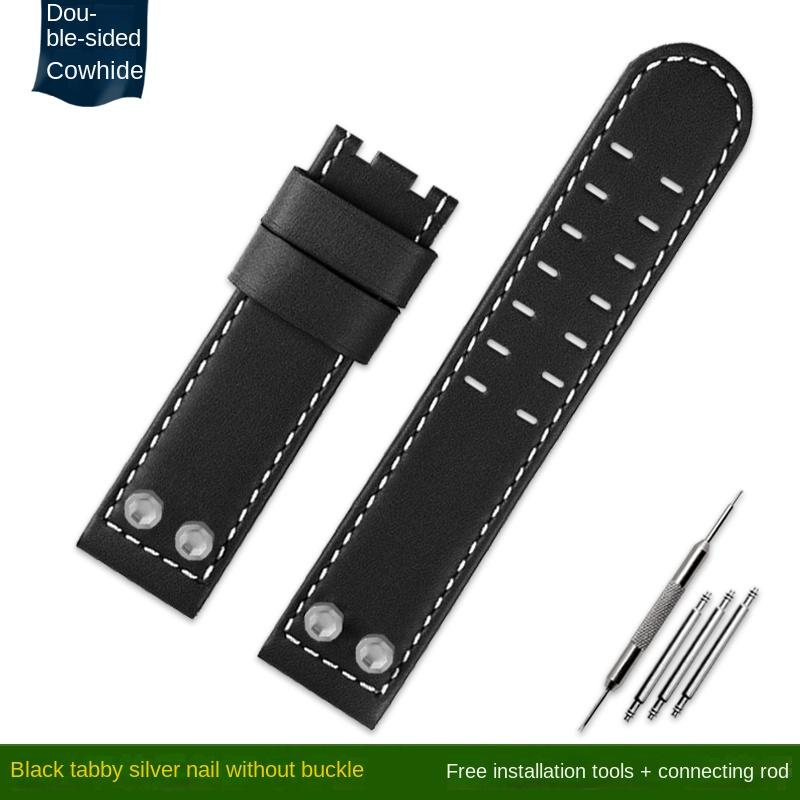 For Hamilton Khaki Field H78646733 H78626583 Metal Rivet Watchband 22 24mm Leisure Business Genuine Leather Watch Strap Bracelet