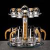 Elegant Crystal Glass Shot Cups Decanter Set With Graduated Markings Home Whiskey Baijiu Or Spirits Serving