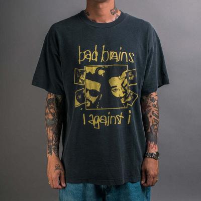 Camiseta Unisex Gráfica Bad Brains I Against I SST Records Vintage Anos 90 AHN02013