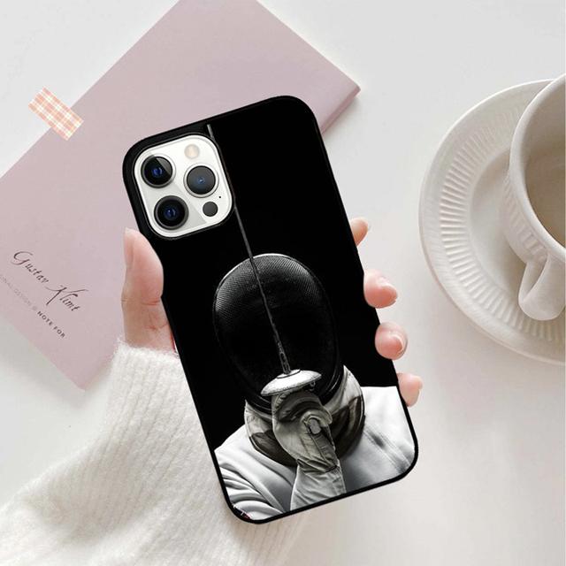 Zadní kryt na telefon Fencing Sport pro iPhone 13 11 12 Pro Max mini XS XR X 8 Plus 7 SE 2020 6S 5S Coque Shell