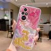 Für Honor 200 Pro Handyhülle Mode Blume Transparente Rückseite Für Honor 200Pro Weiches TPU Silikon Anti-Drop Bumper Fundas