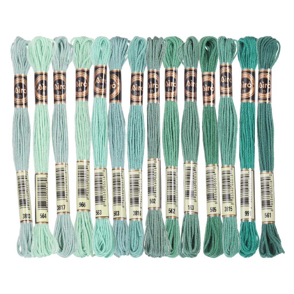 14 Skeins Embroidery Floss Cross Stitch Thread Polyester Embroidery Threads Bracelets String for Cross-Stitch Hand Embroidery