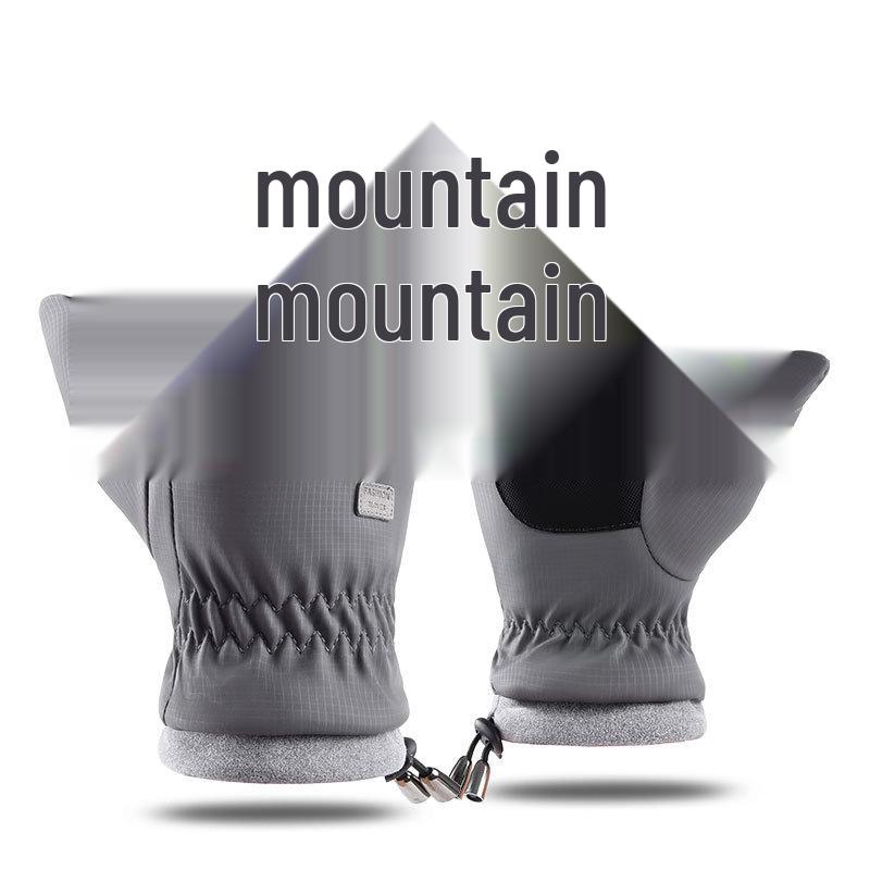 

Men s Warm N701 Gloves - Thickened, Windproof, Touchscreen-Compatible for Winter Outdoor Sports like Skiing and Cycling One Size серый