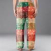 Men's Flannel Pocket Casual Pants, Printed Pocket Casual Pants, Home Sleeping Pants