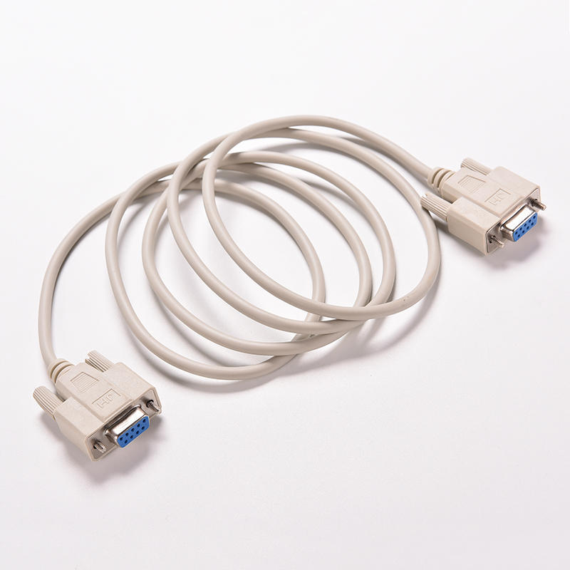 1PC 5ft F/F Serial RS232 Null Modem Cable Female To DB9 FTA Cross Connection 9 Pin COM Data Converter PC Accessory