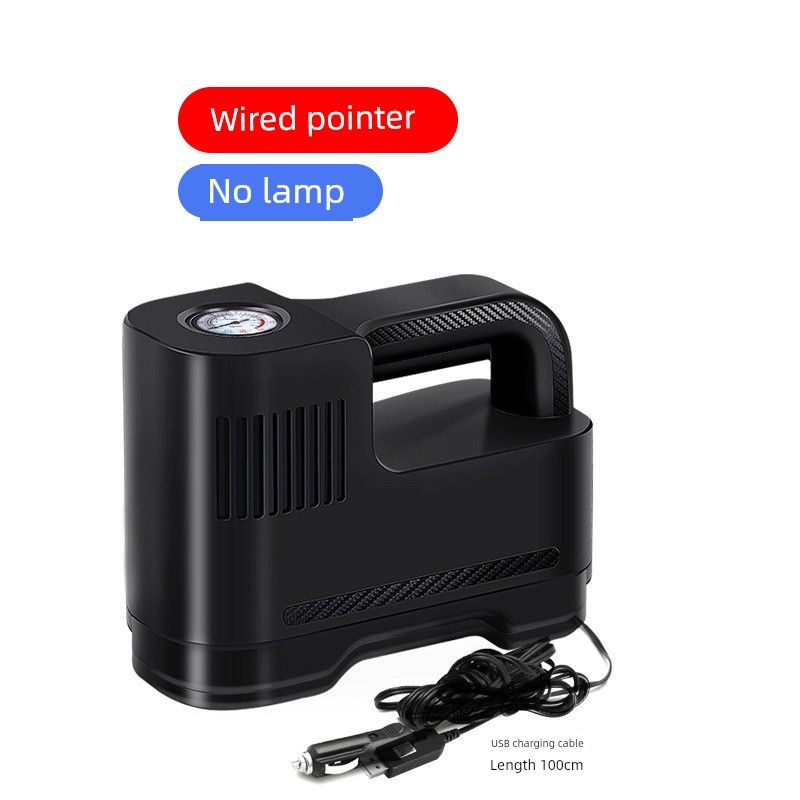 

Vehicle Air Pump Small Car Portable Car Electric Tire Multifunctional 12V Air Pump Car Hit In Stock Pointer Model with Wire - Without Light