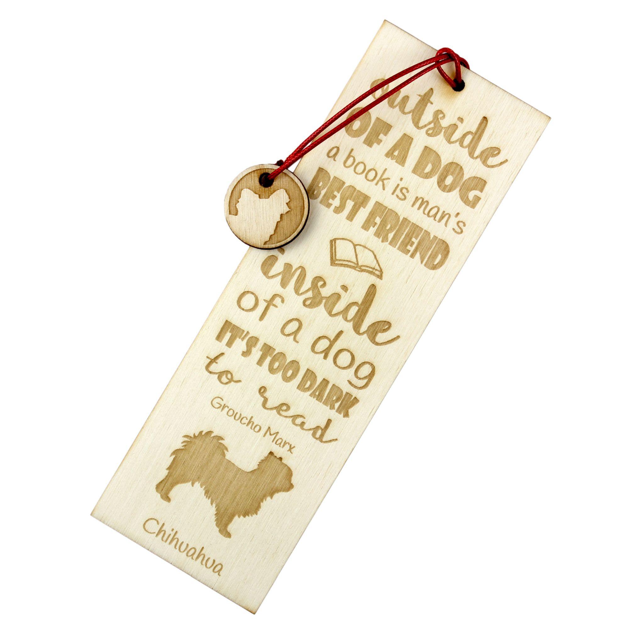 

Chihuahua long-haired - dog bookmark, personalized bookmark, gift for bookworm from Art-Dog brand