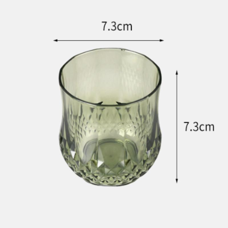 Plastic Wine Glasses Vintage Champagne Cups Cut Goblets Unbreakable Cocktail Glasses