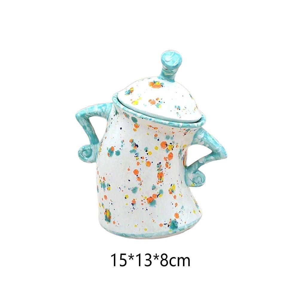 Resin Spooky Cup Akimbo Pose Handle Desktop Ornament Attitude Jar Attitude Kitchen Canister  Sugar
