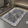 Dark Marble Enjoy Every Day Letter Diatom Bath Rug Non Slip Fast Water Absorbing Quick Dry Mat for Shower Entrance Home Decor