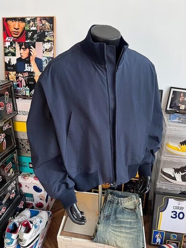 Men's Retro Stand Collar Jacket - Trendy, Comfortable, Casual Outerwear