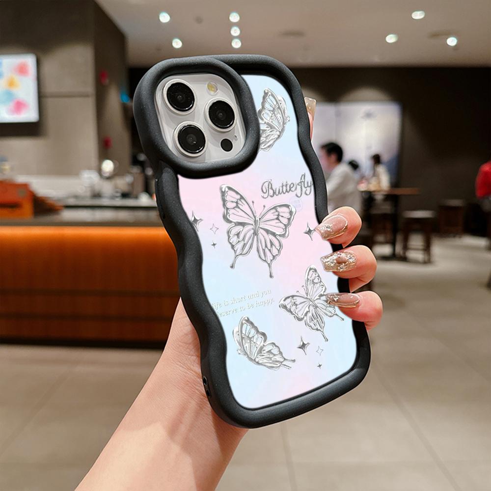 Macaron Soft TPU Phone Case for Xiaomi Poco X3 X5 X6 M6 Redmi 13C Redmi Note 11 12 13 Pro 11s 12s Cover Ae67 Butterfly flower Cute cartoon art design