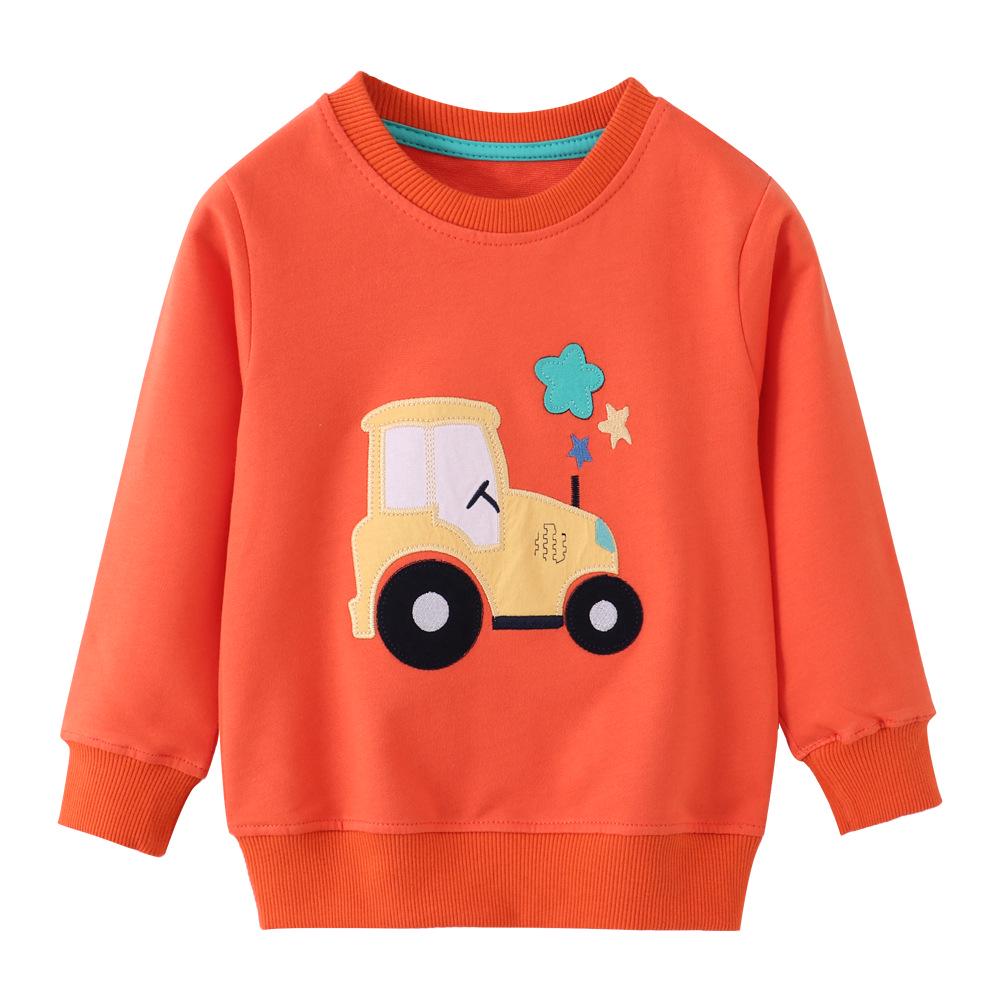 Unisex Children's Cotton Hoodie - European & American Style, Autumn/Winter Long-Sleeved Top