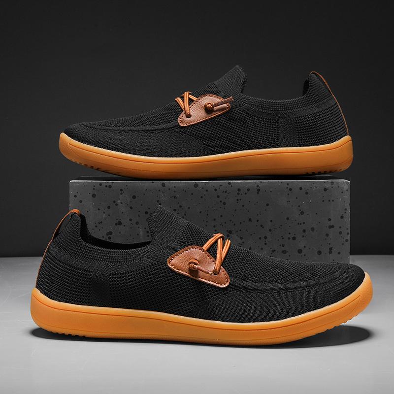 New Men Athletic Shoes Mesh Breathable Daily Wear Shoes Outside Soft-Soled Walking Footwear Lightweight Plush Comfort Men Athletic Shoes