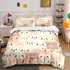 Cute Cartoon Bear Pattern Bedding Duvet Cover Set Duvet Cover Pillowcases  (1*Duvet Cover 2*Pillowcases, Without Duvet Insert)