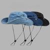 Japanische Outdoor Western Cowboy Fischerkappe Herren Damen Sommer Reise Bergsteigen Angeln Eimerhüte Sonnenschutz Sonnenhut