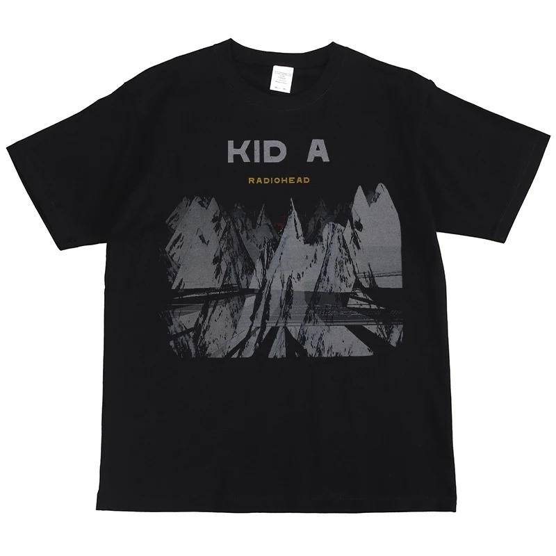 Radiohead Rock Band Print American Street Hip Hop Vintage Black Short Sleeve TShirt Unisex S