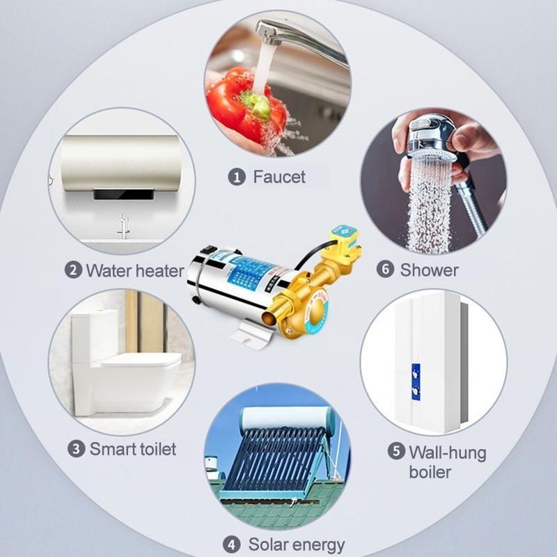100W/150W/260W Automatic Water Booste Pump Automatic Pressurization Intelligent Microcontroller Household Shower Washing Machine