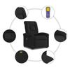 Recliner Chair with Lift Assist Black Fabric
