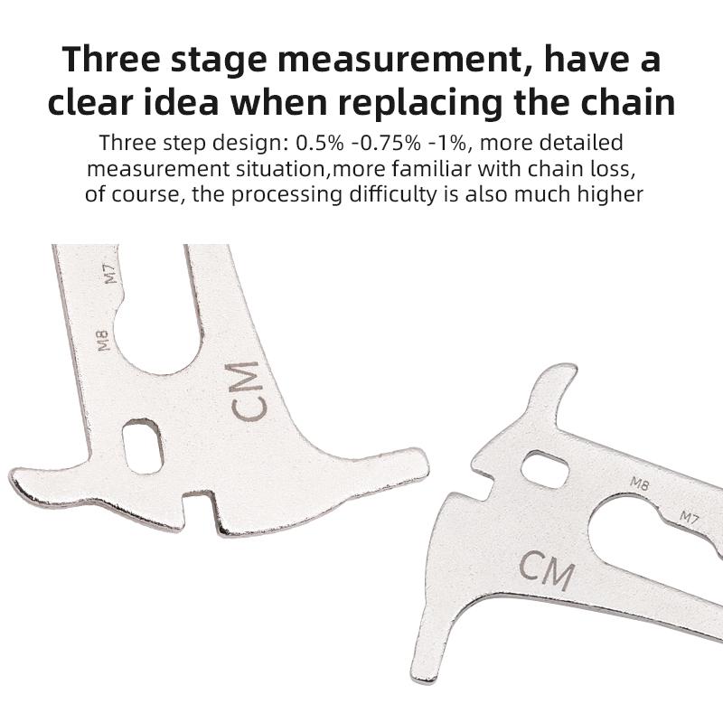 Portable 6-in-1 Bicycle Chain Gauge New Design Multitool for Road Bike Bolt Measurement Wear Gauge Tool