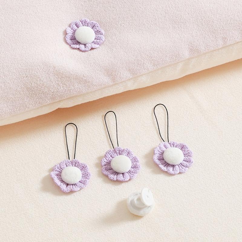 Multipurpose Nonslip Bed Sheet Holders 8Pcs Sunflower Style Soft Clip Safe Fabric Clamps For Home Decors