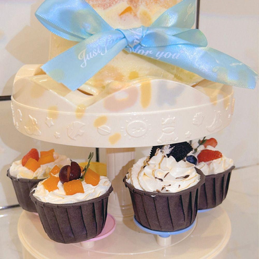 Carousel Automatic Rotating Cake Machine Lights Music Macarons Dessert Display Turntable Rack Revolving Plates