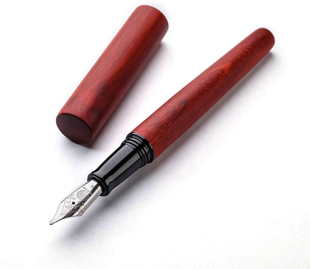 

WANCHER Sekaiju Sandalwood Fountain деревянная перьевая ручка, изготовленная из тщательно отобранных ценных пород дерева со всего мира, Дополнительная ручка, (ЭФ Файн)