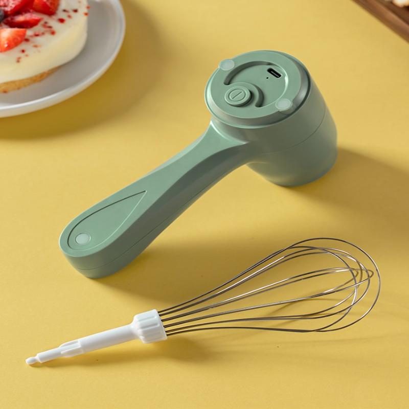 Noise-Free Electric Whisk Cordless Rechargeable Electric Hand Mixer For Baking Cooking Panel Speed For Whisking For Kitchen