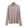  spring new slim-fit inner silk base simple solid color turtleneck t-shirt fashionable casual versatile top