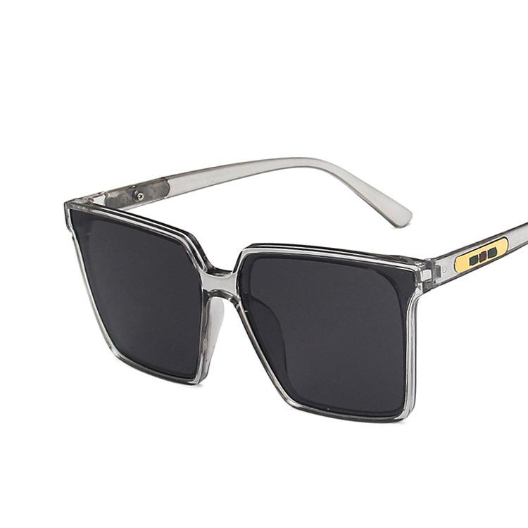 

Rectangle Oversized Sun Glasses Women Men Designer Transparent Glasses Gradient Sun Glasses Big Frame UV400 Eyewear As Picture