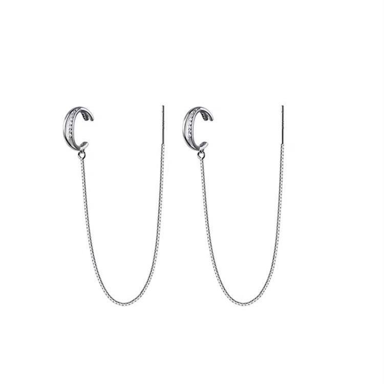 Tassel Earrings Long Earline Stud Earrings Earbone Clip Fashion Women Jewelry Gift