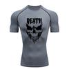 Skull Pattern Men's Sports T - Shirt Training Fitness Compression Workout T - Shirt Athletic Tees Gym T - Shirts Running