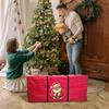 Christmas Decoration Storage Holiday Large Organizer Tote Christmas Wreath Red Storage Bag For Under Bed Bedroom Attic Basement