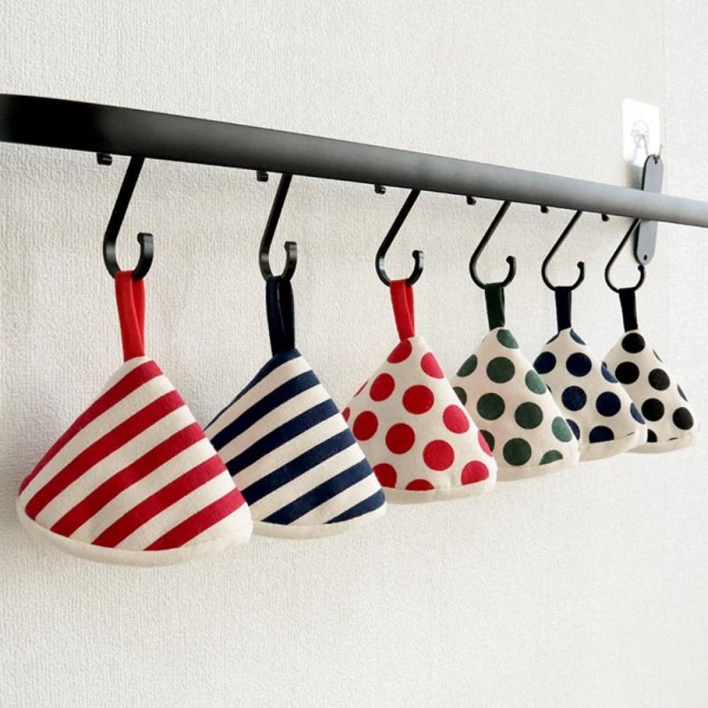 Triangle Pot Handle Cap Non-slip Heat Insulation Glove High Temperature Resistance Cotton Oven Gloves Portable Kitchen Gadget