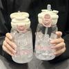 500ml Hello Kitty Brčko Kelímek Roztomilý Přenosný Plastový Kelímek Jednoduchý Studentský Dvojitý Kelímek na Pití Sportovní Nepropustný Kelímek na Vodu Dárek pro Dívky