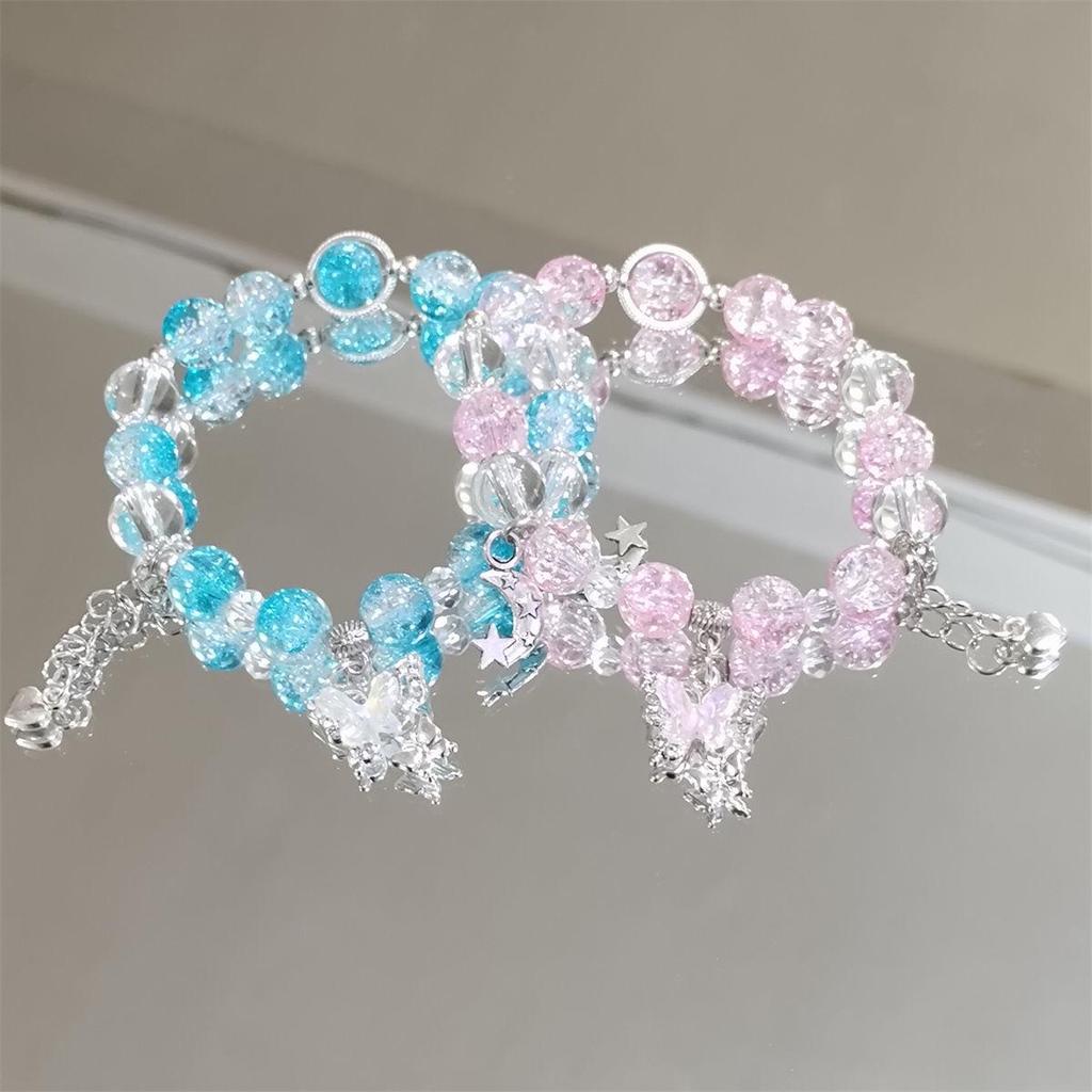 Mori Style Starry Sky Crystal Butterfly Bracelet - Elegant, Versatile Fairy Design for Women and Best Friends